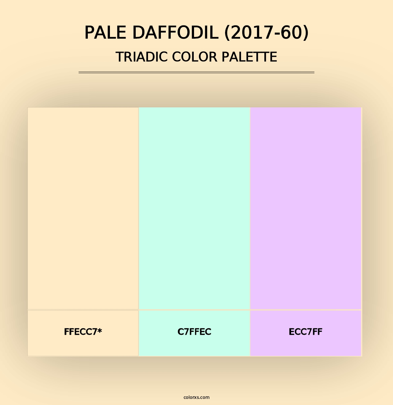 Pale Daffodil (2017-60) - Triadic Color Palette