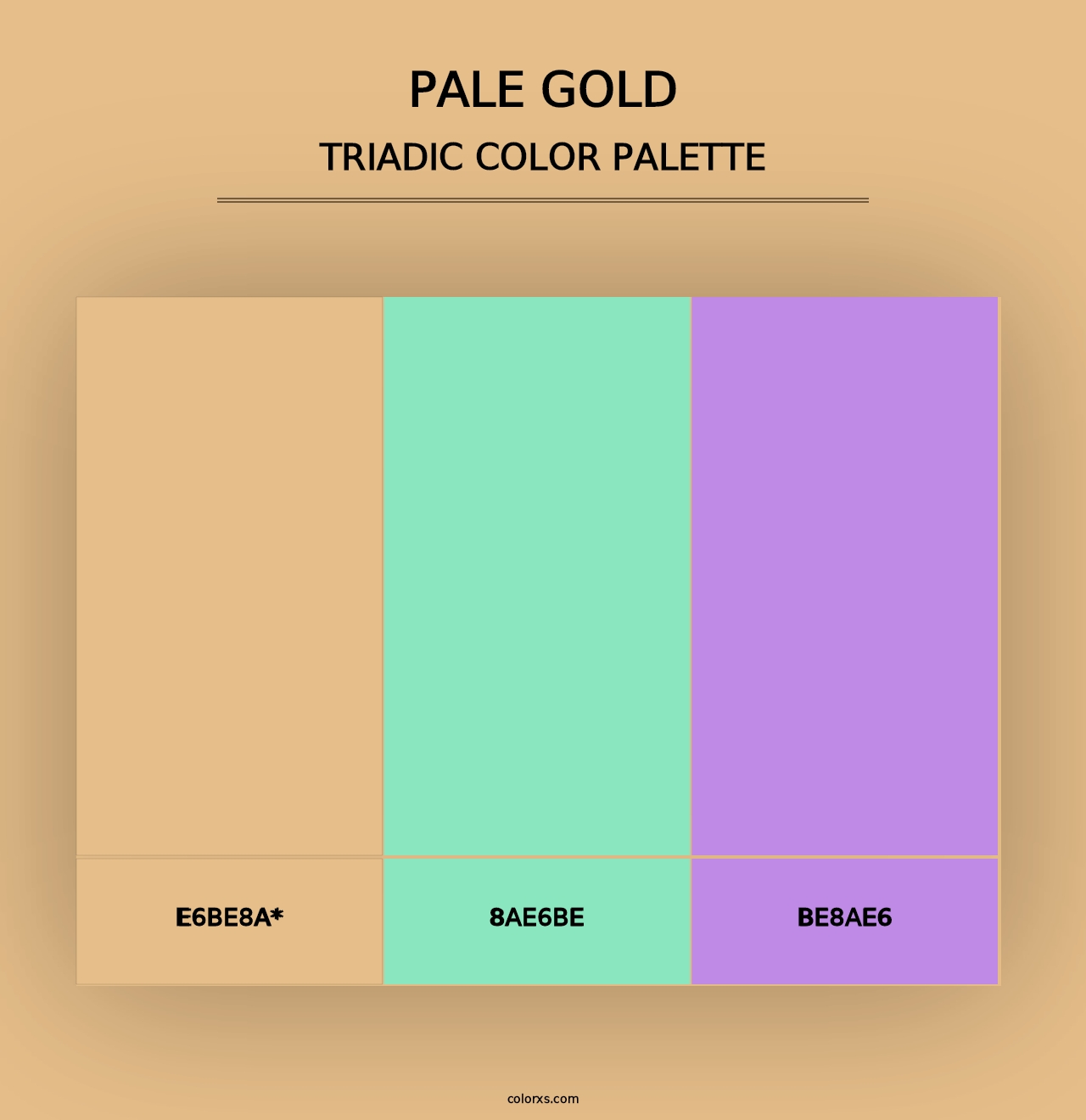 Pale Gold - Triadic Color Palette