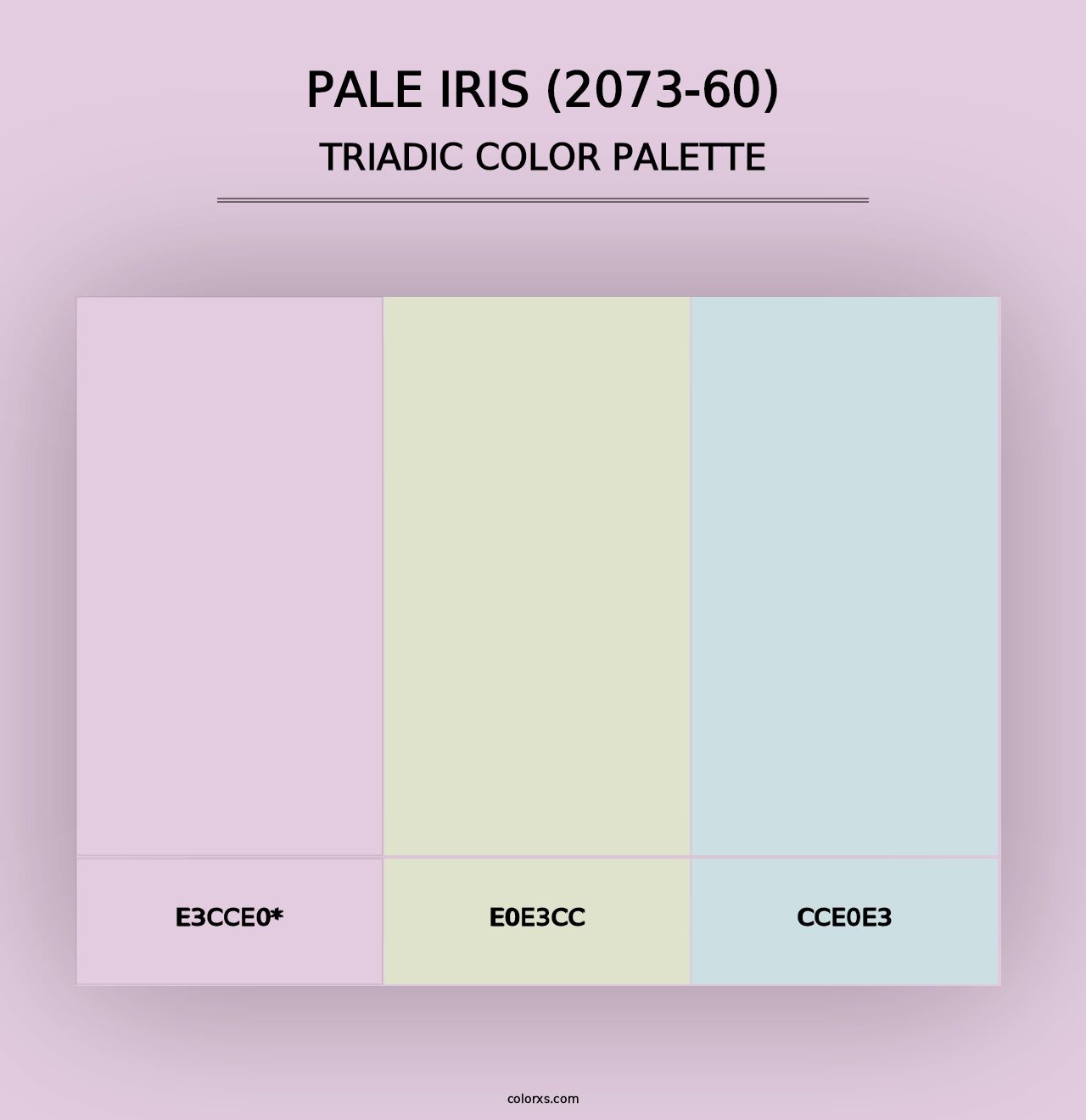 Pale Iris (2073-60) - Triadic Color Palette