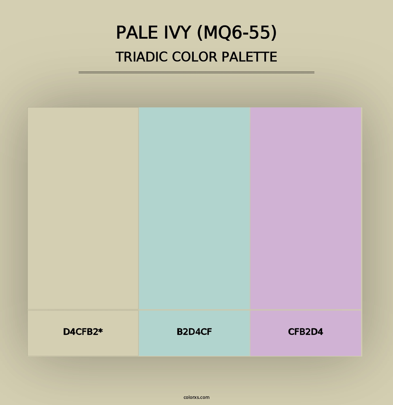 Pale Ivy (MQ6-55) - Triadic Color Palette