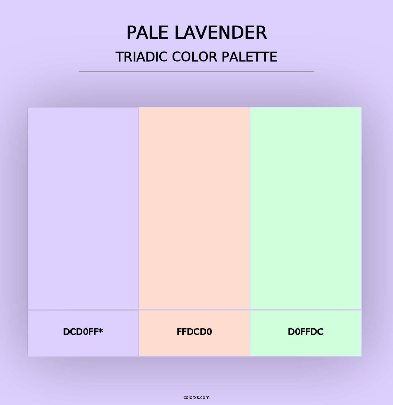 Pale Lavender - Triadic Color Palette