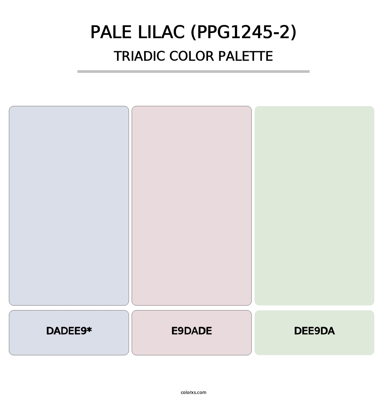 Pale Lilac (PPG1245-2) - Triadic Color Palette