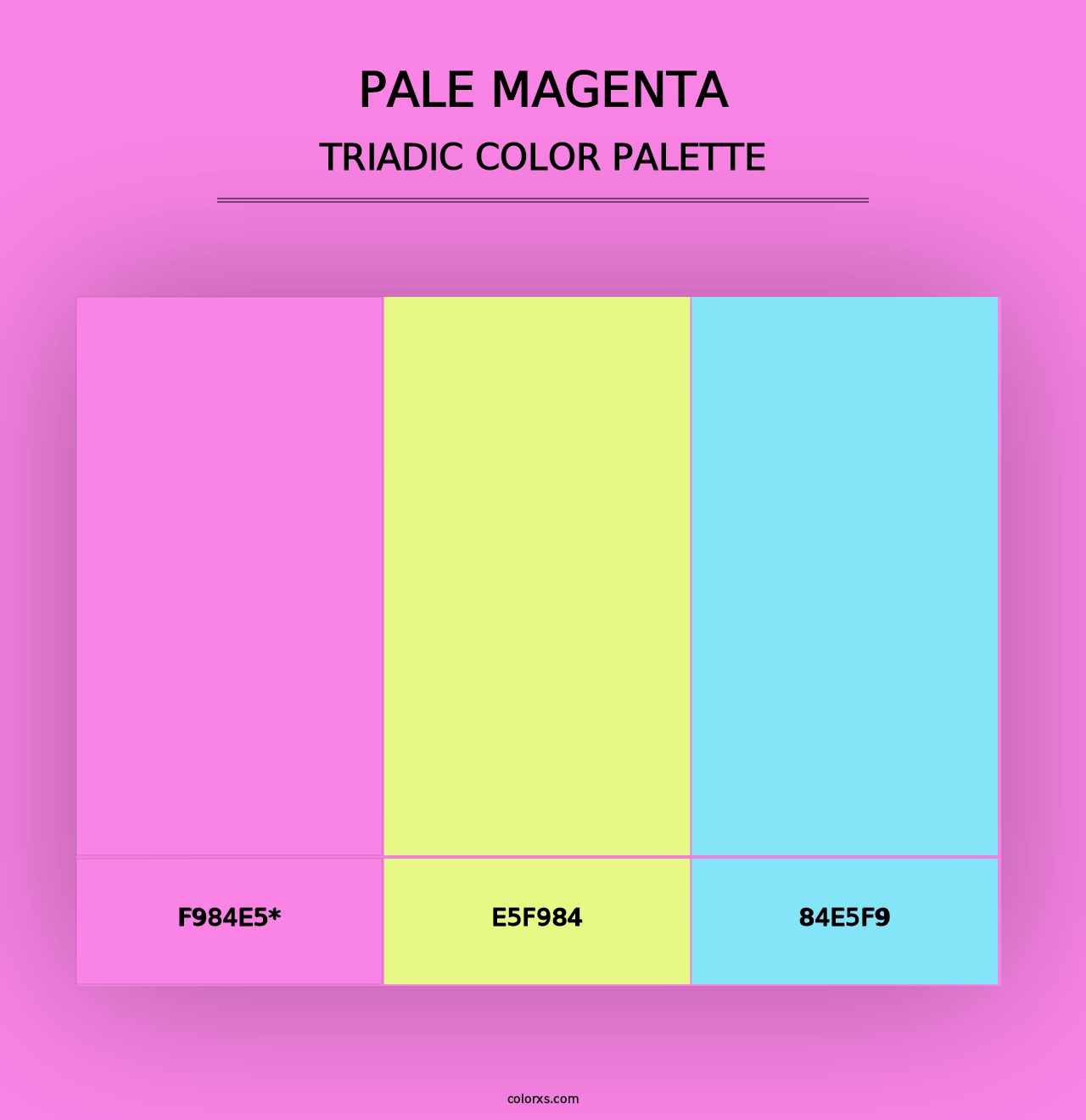 Pale Magenta - Triadic Color Palette