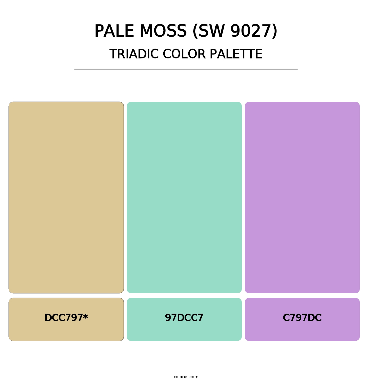 Pale Moss (SW 9027) - Triadic Color Palette