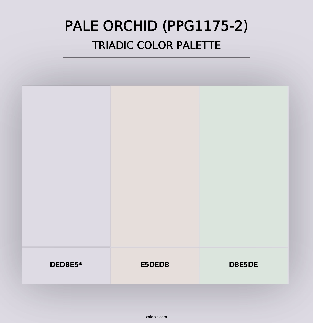 Pale Orchid (PPG1175-2) - Triadic Color Palette