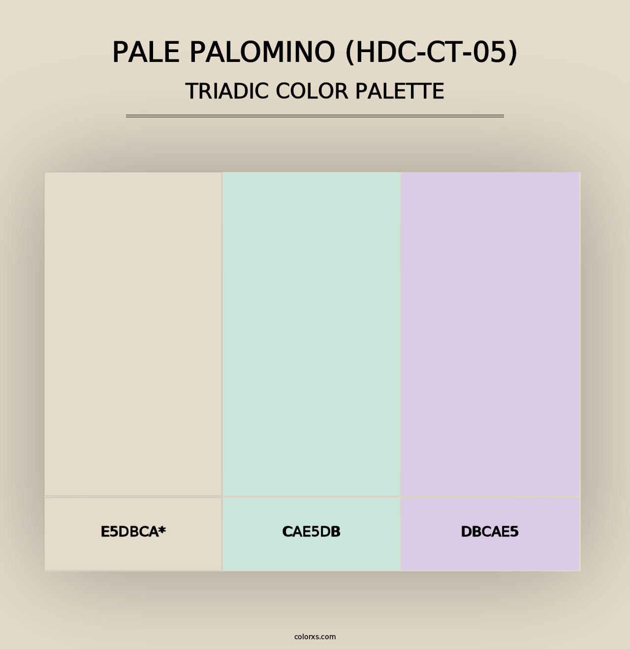 Pale Palomino (HDC-CT-05) - Triadic Color Palette