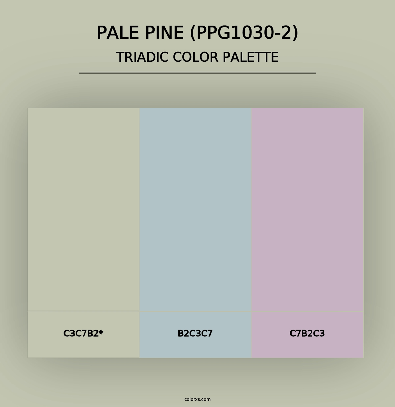 Pale Pine (PPG1030-2) - Triadic Color Palette