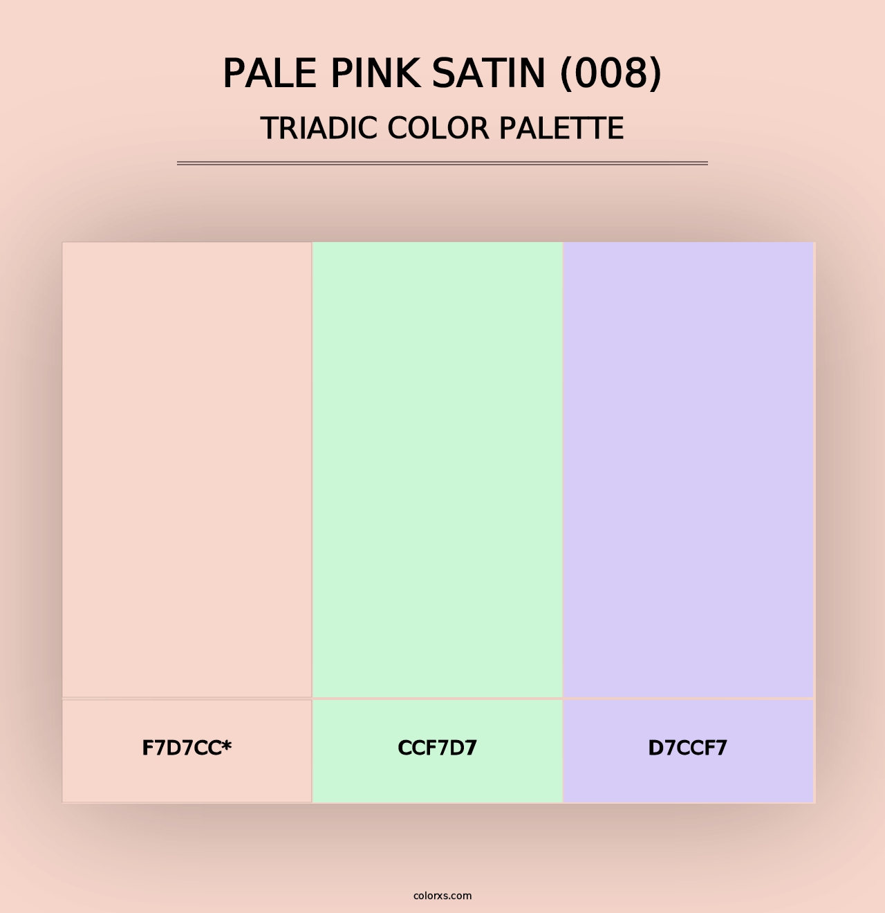 Pale Pink Satin (008) - Triadic Color Palette