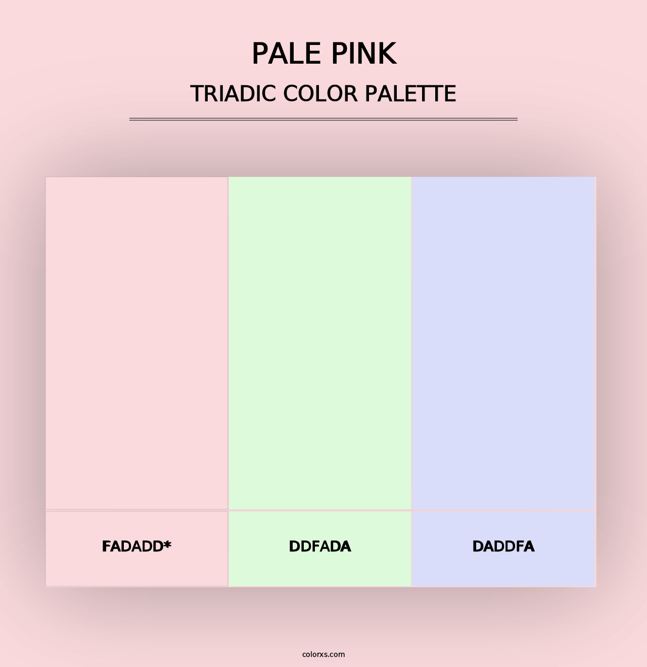 Pale Pink - Triadic Color Palette