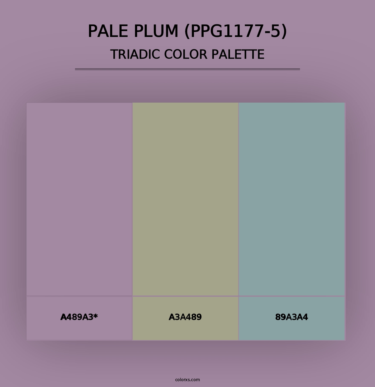 Pale Plum (PPG1177-5) - Triadic Color Palette