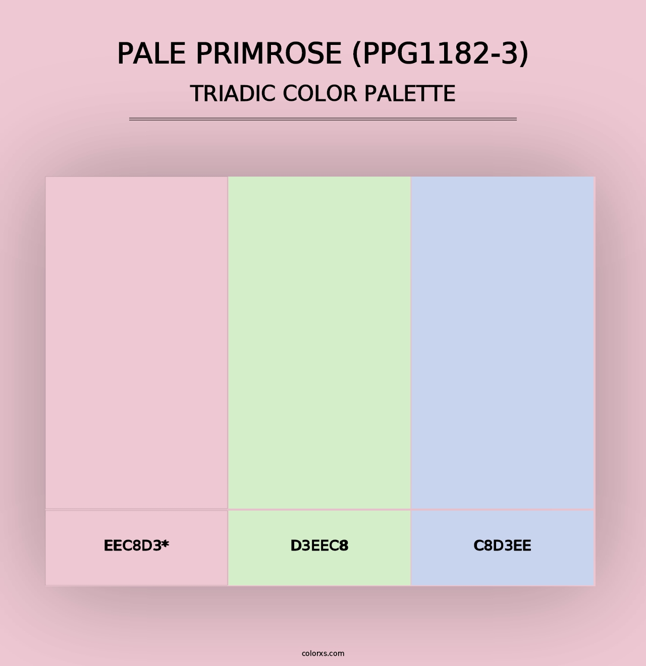 Pale Primrose (PPG1182-3) - Triadic Color Palette