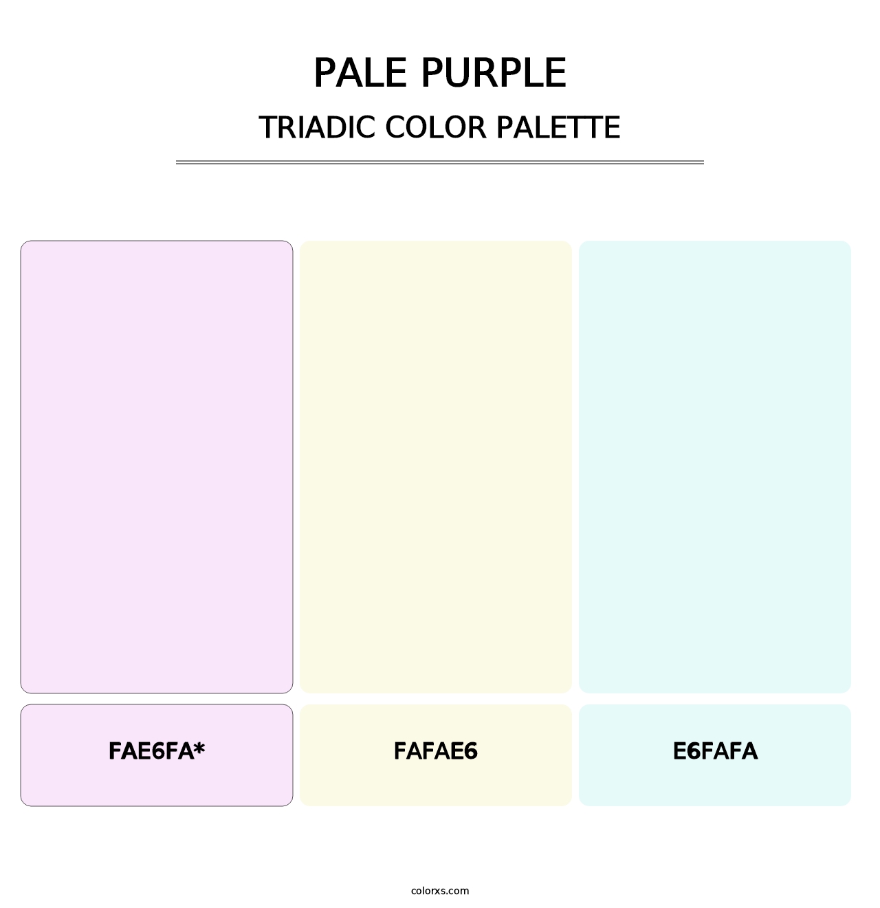 Pale Purple - Triadic Color Palette