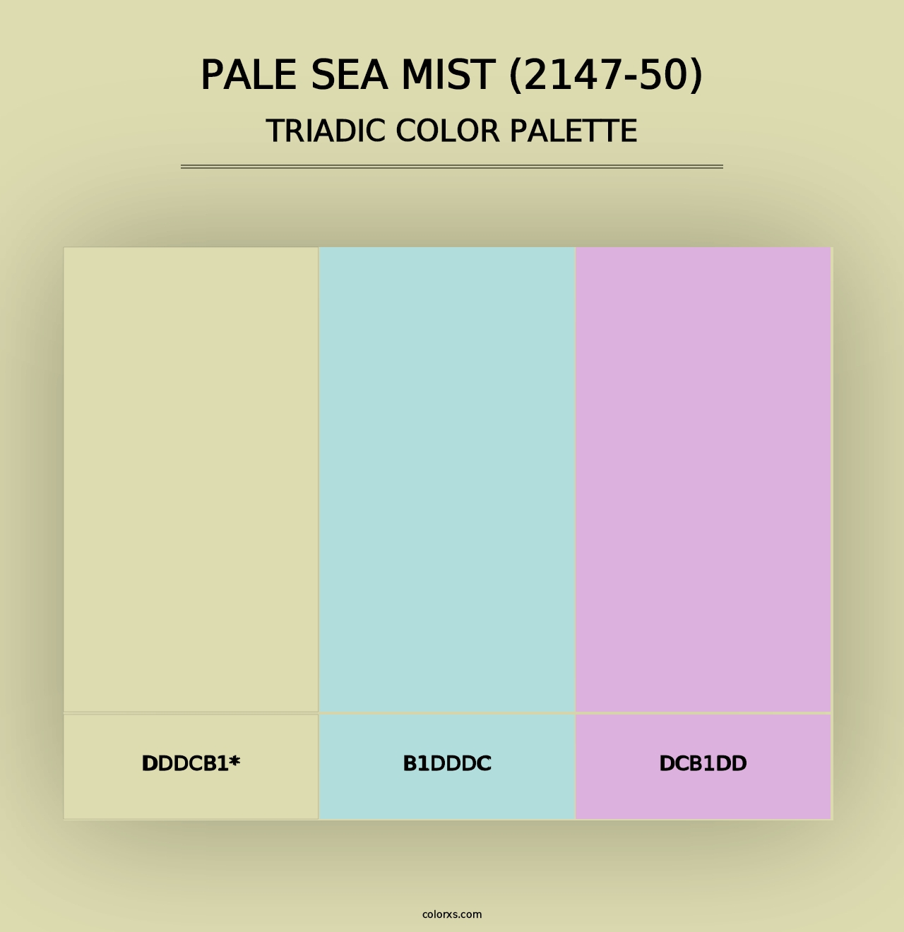 Pale Sea Mist (2147-50) - Triadic Color Palette