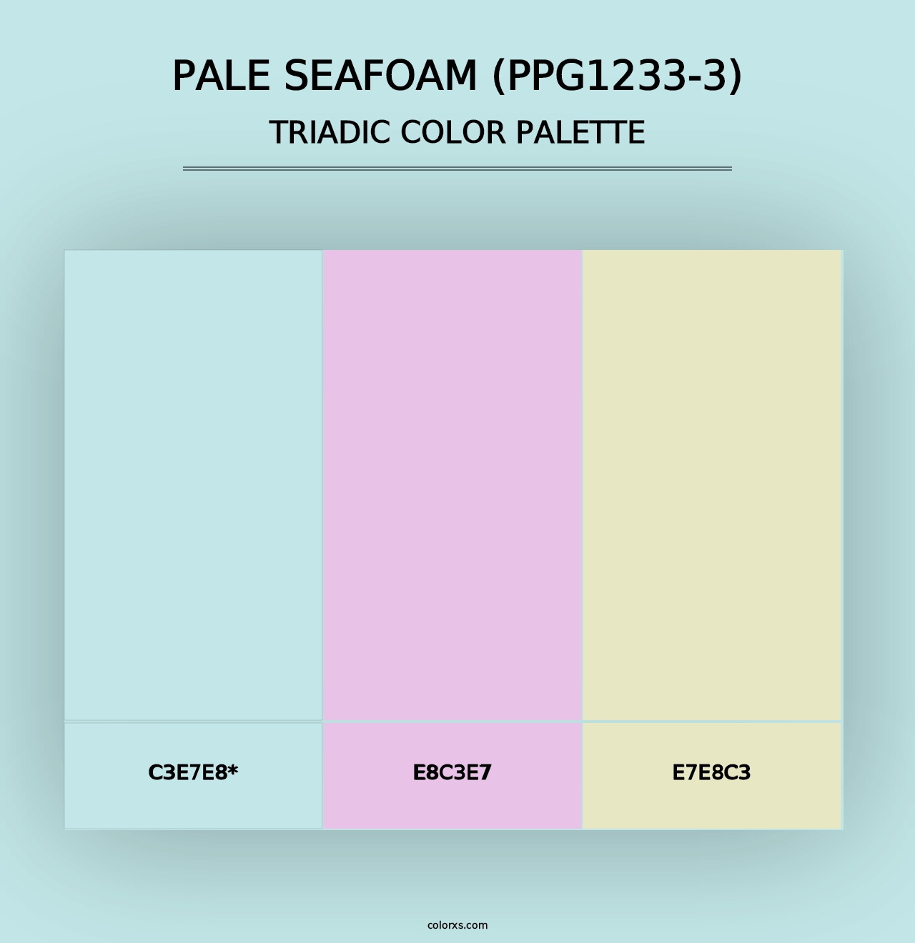 Pale Seafoam (PPG1233-3) - Triadic Color Palette