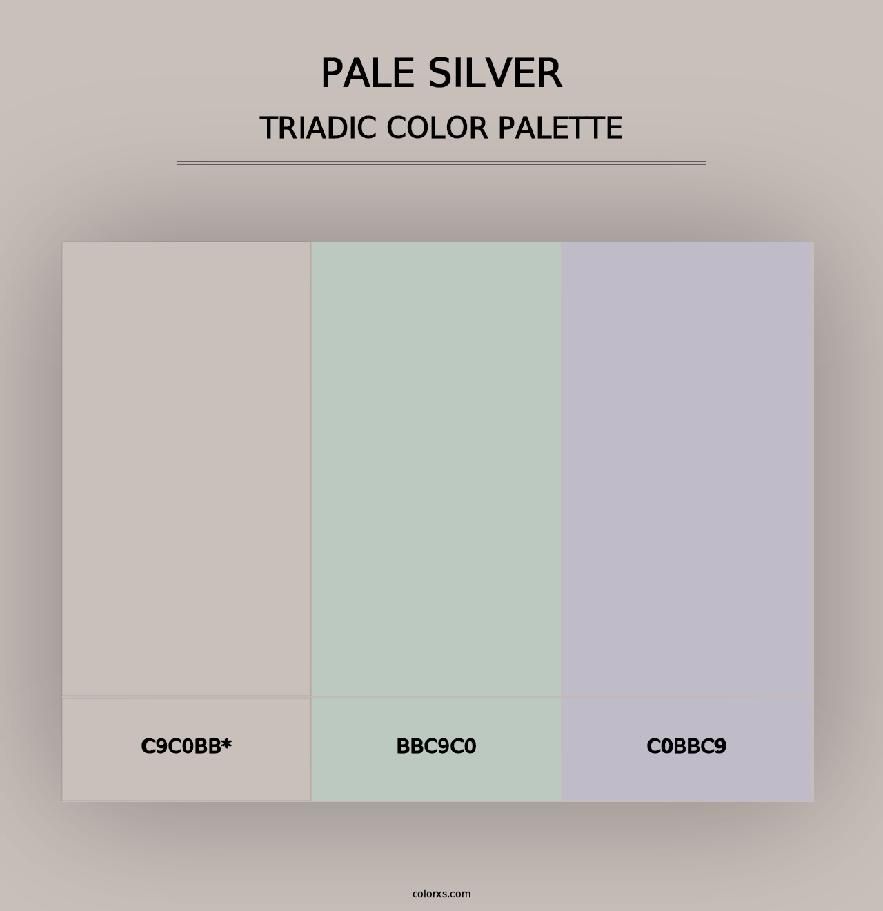 Pale Silver - Triadic Color Palette