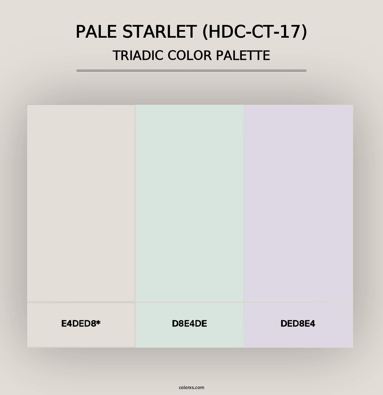 Pale Starlet (HDC-CT-17) - Triadic Color Palette