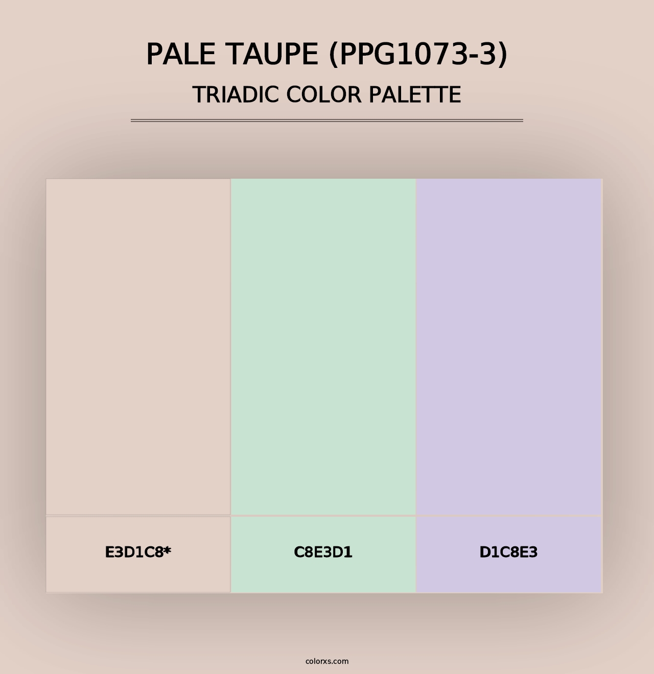 Pale Taupe (PPG1073-3) - Triadic Color Palette