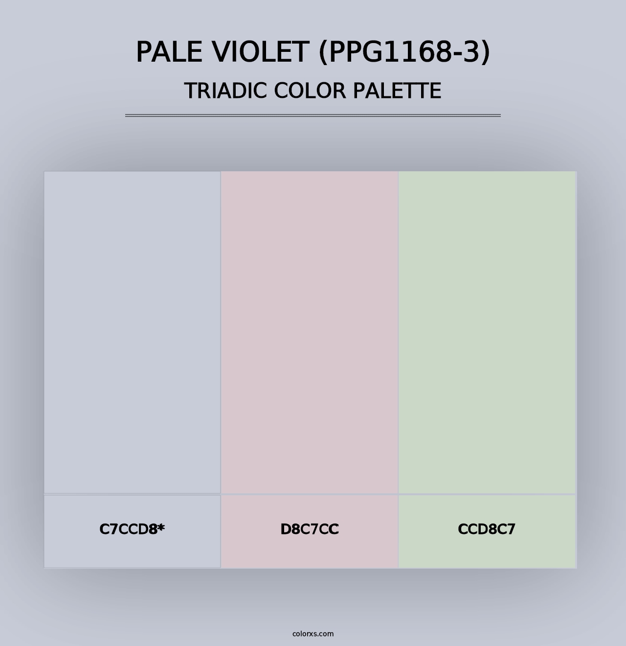 Pale Violet (PPG1168-3) - Triadic Color Palette