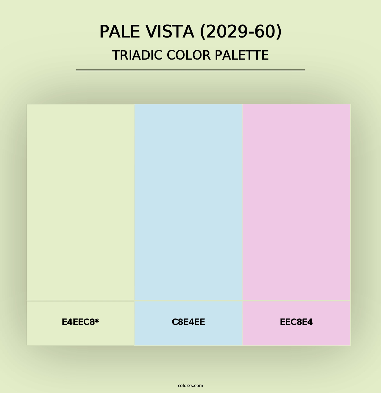 Pale Vista (2029-60) - Triadic Color Palette