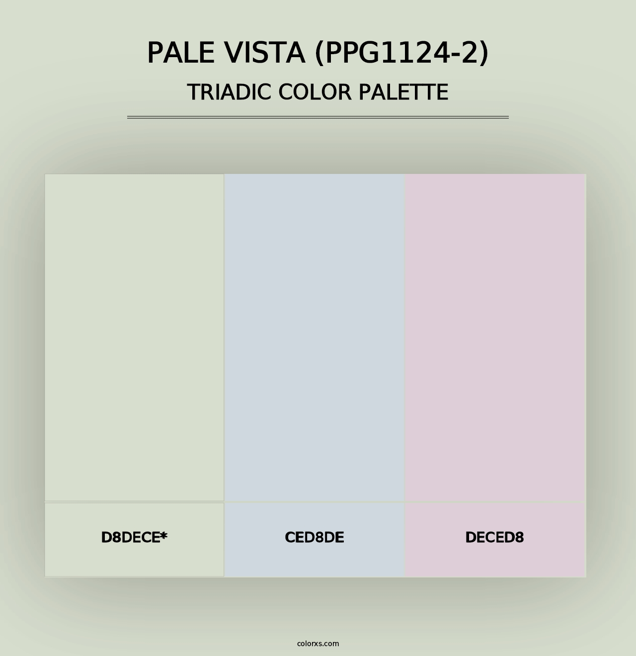 Pale Vista (PPG1124-2) - Triadic Color Palette