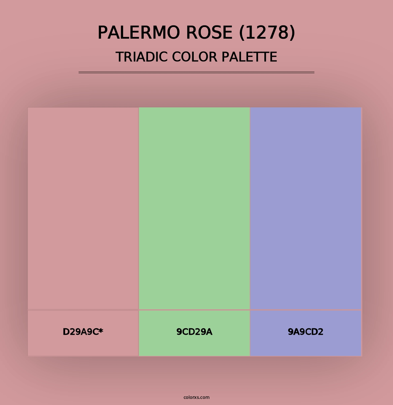 Palermo Rose (1278) - Triadic Color Palette