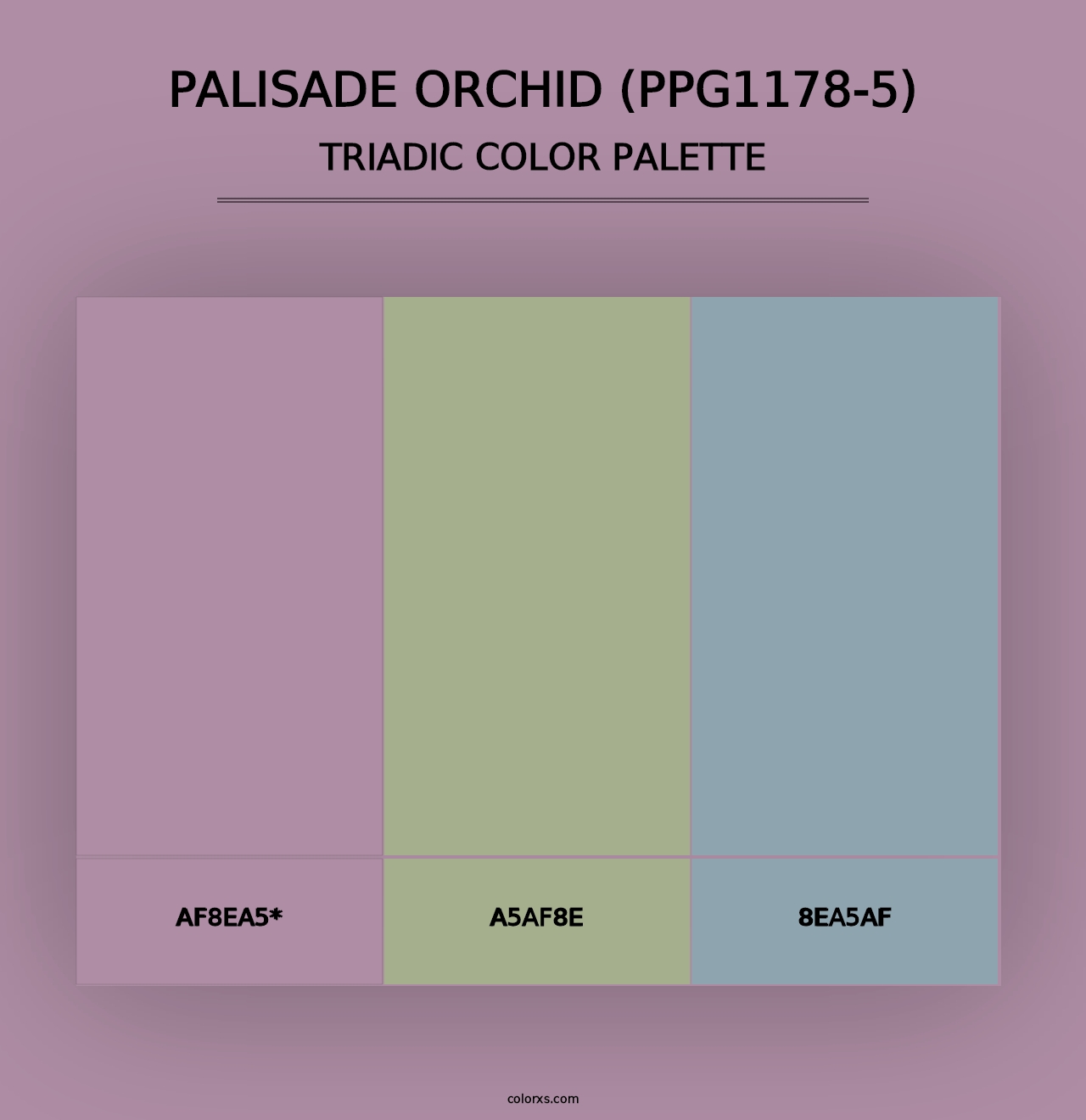 Palisade Orchid (PPG1178-5) - Triadic Color Palette