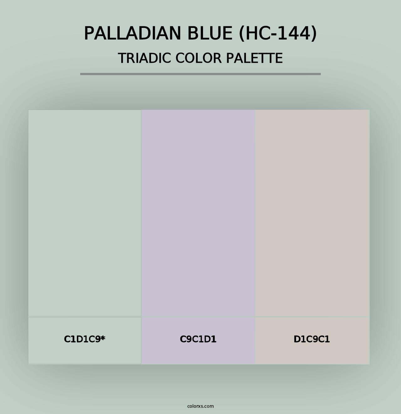 Palladian Blue (HC-144) - Triadic Color Palette