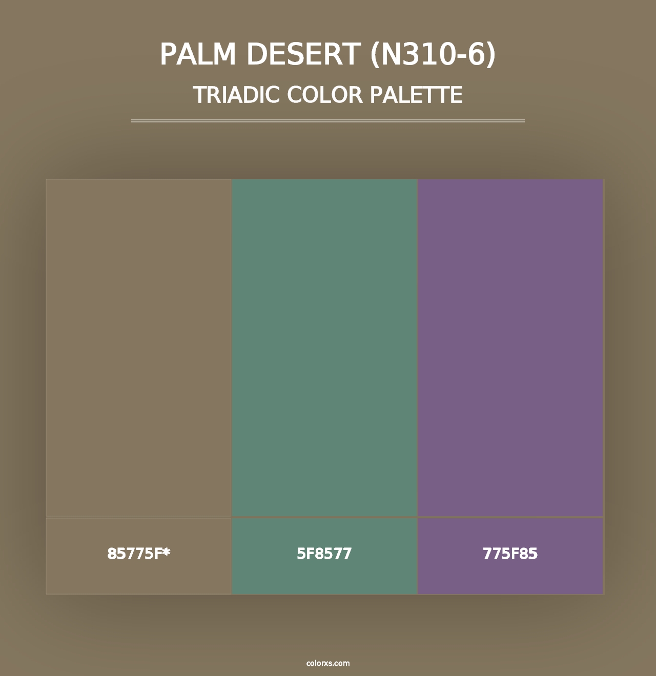 Palm Desert (N310-6) - Triadic Color Palette