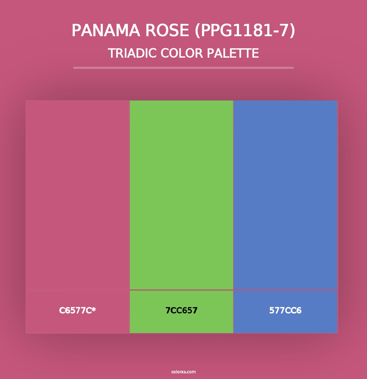 Panama Rose (PPG1181-7) - Triadic Color Palette