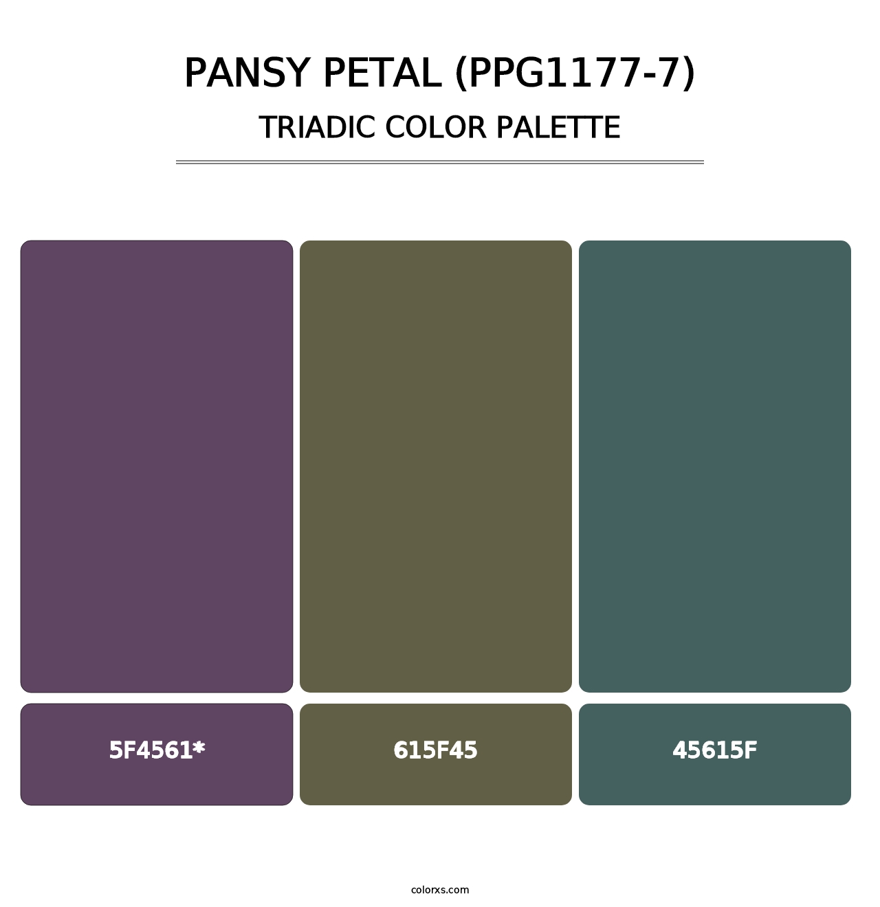 Pansy Petal (PPG1177-7) - Triadic Color Palette