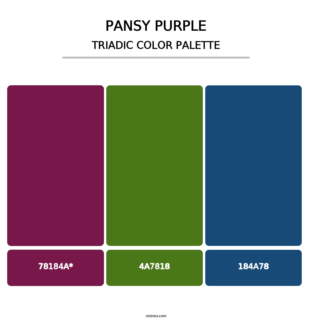 Pansy Purple - Triadic Color Palette