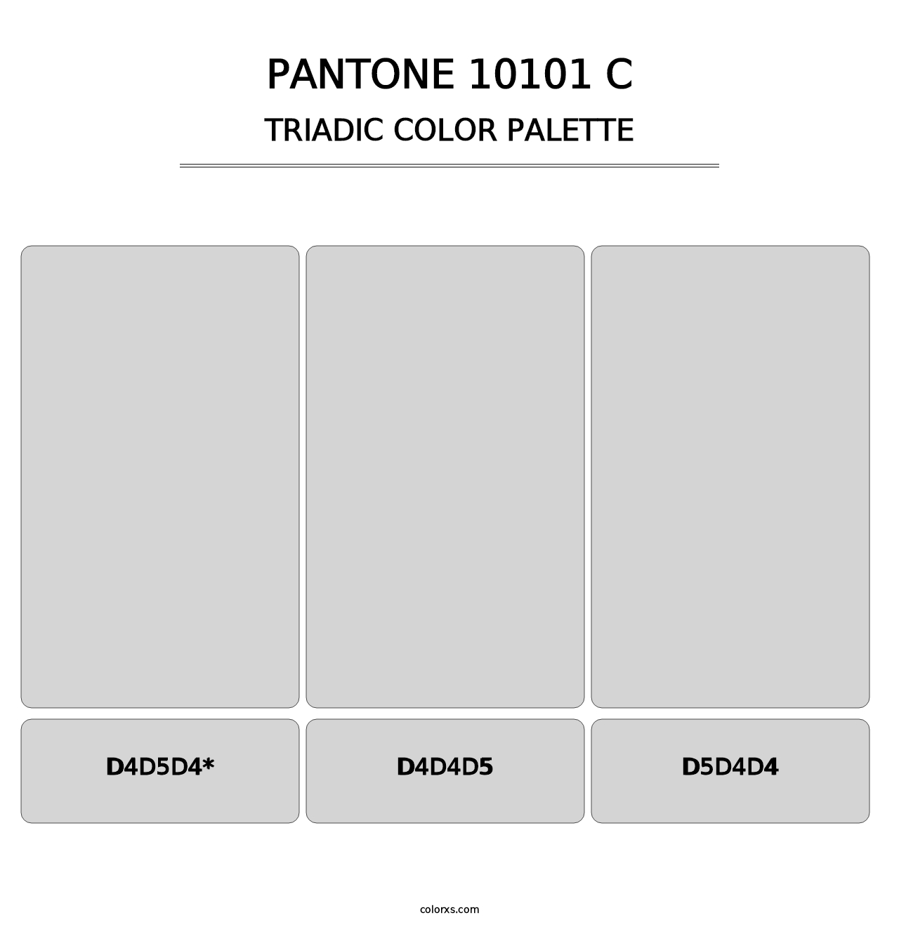 PANTONE 10101 C - Triadic Color Palette