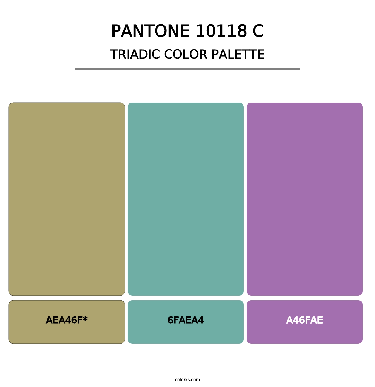 PANTONE 10118 C - Triadic Color Palette