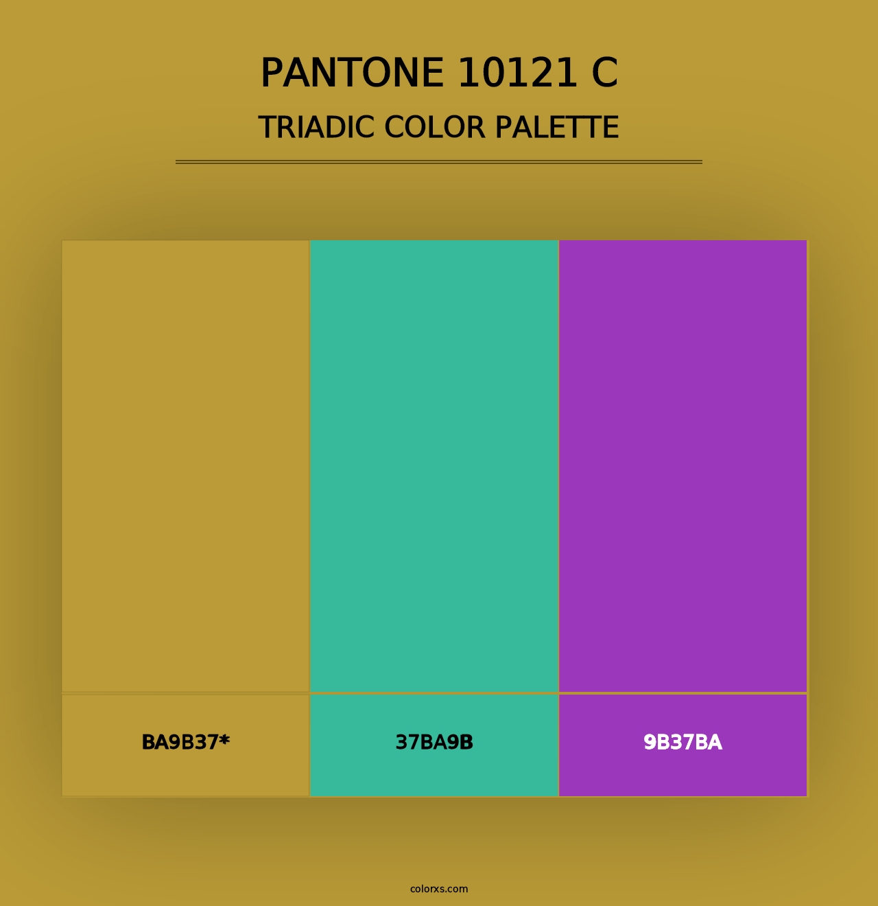 PANTONE 10121 C - Triadic Color Palette