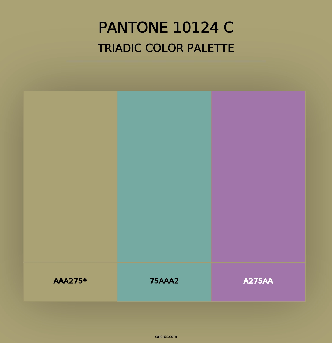 PANTONE 10124 C - Triadic Color Palette