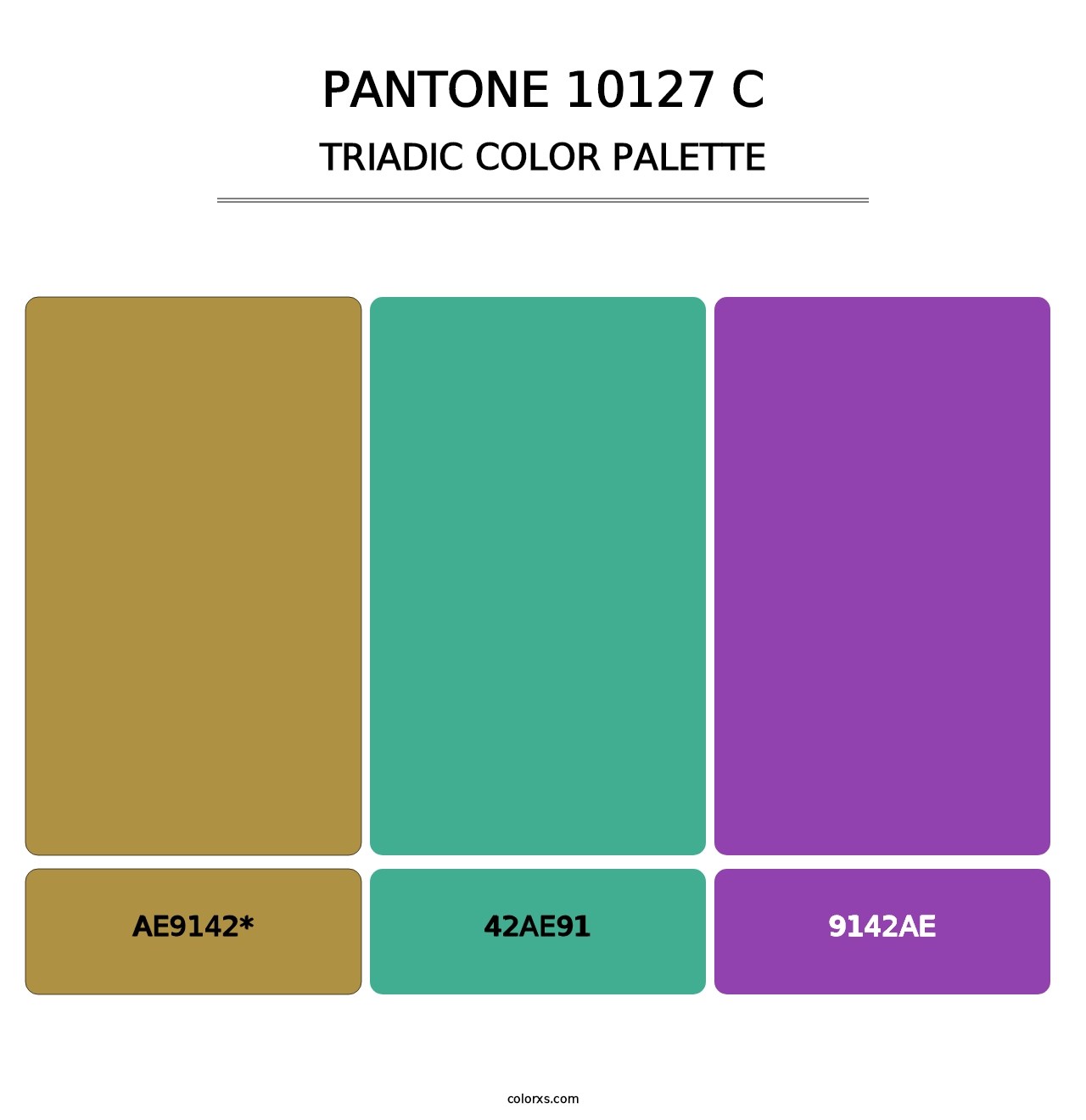 PANTONE 10127 C - Triadic Color Palette