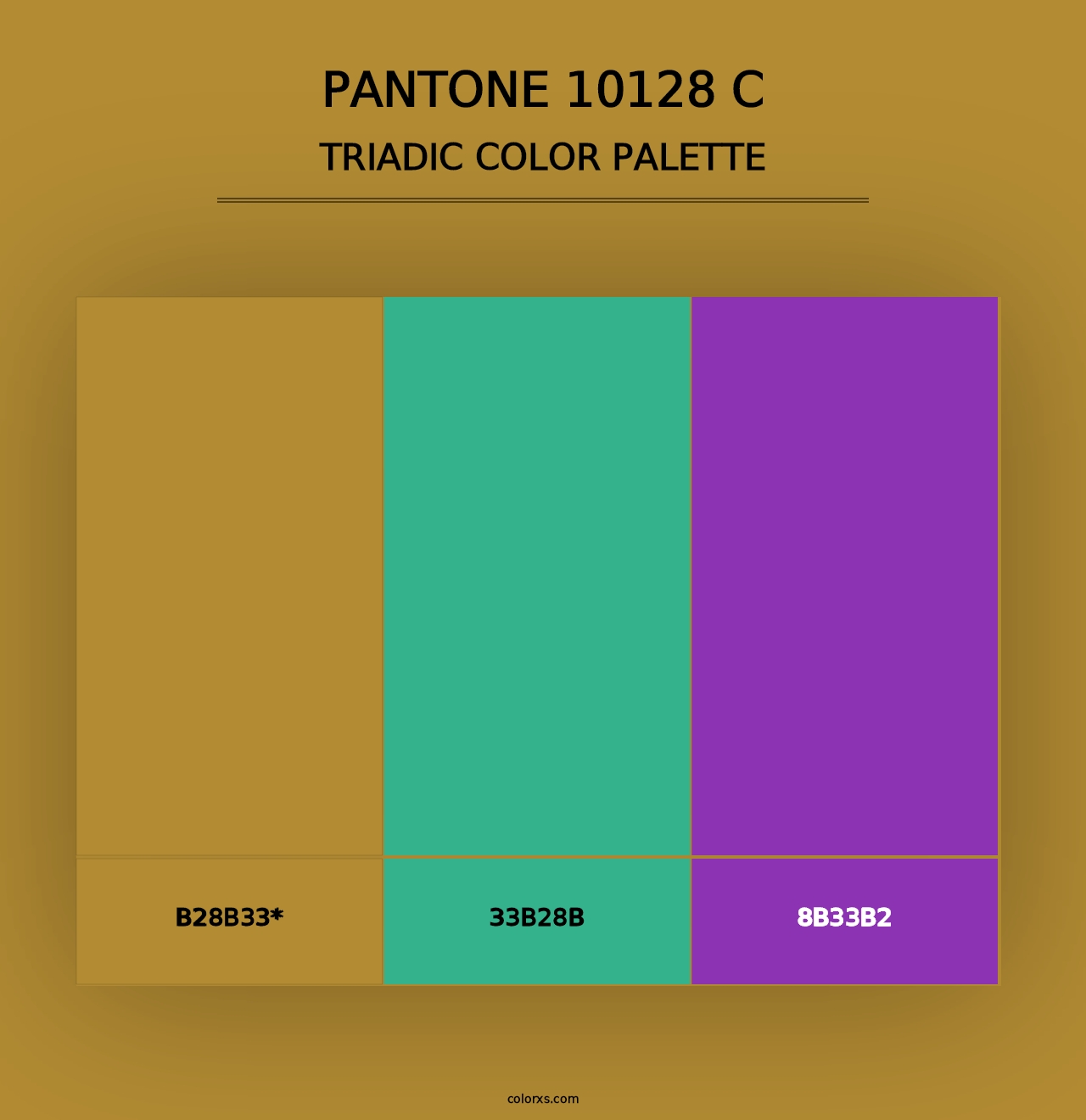 PANTONE 10128 C - Triadic Color Palette