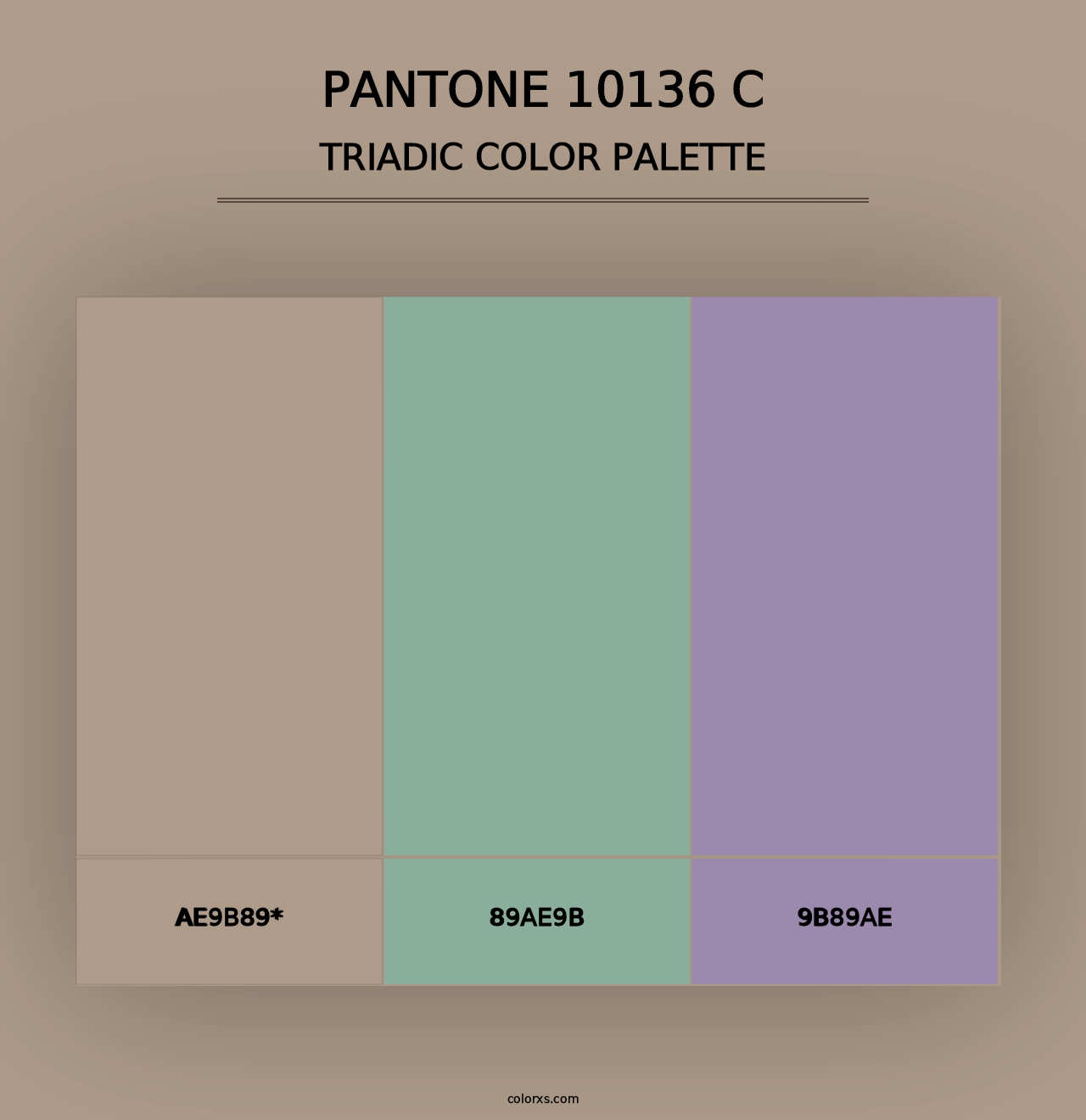 PANTONE 10136 C - Triadic Color Palette