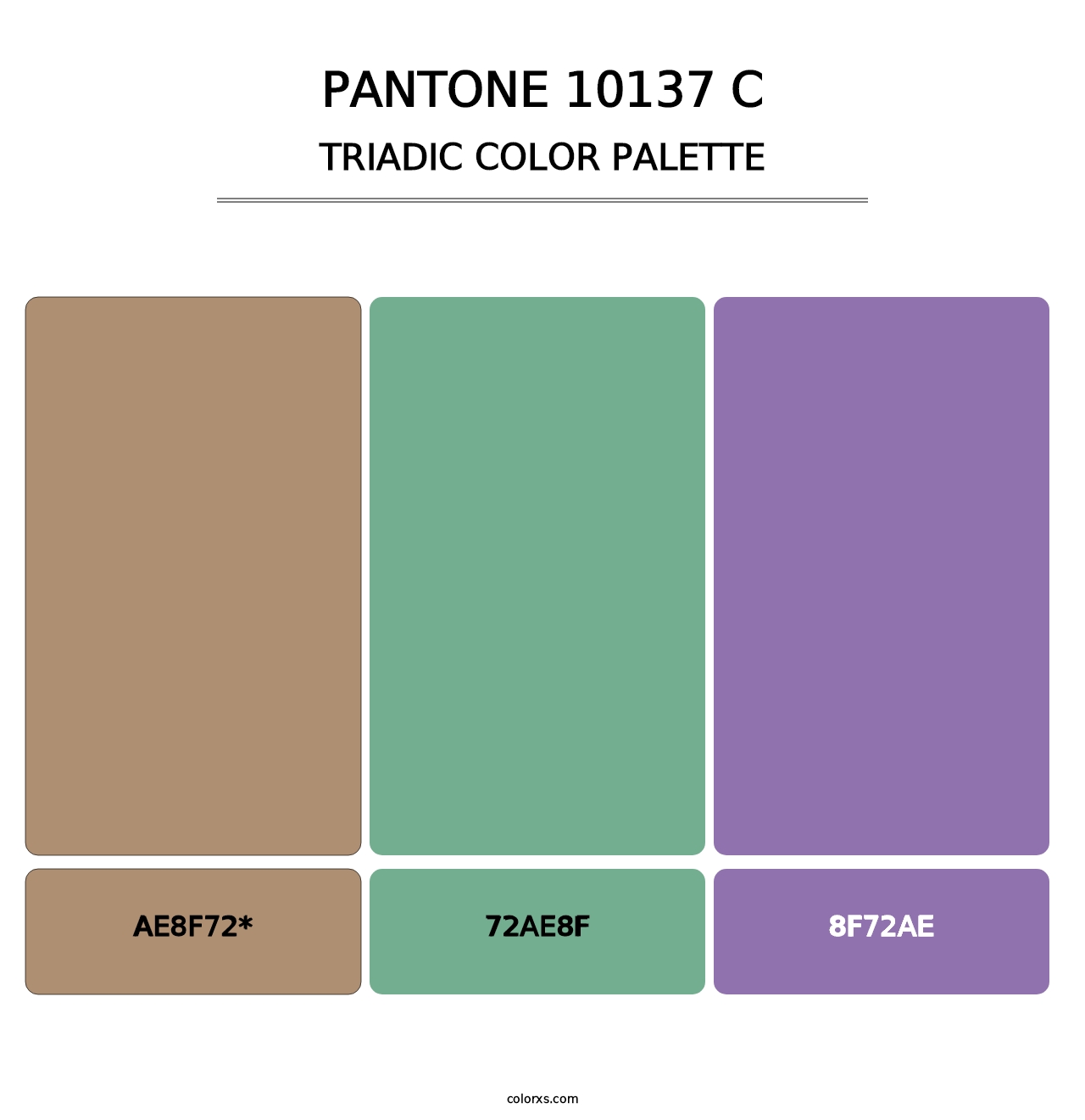 PANTONE 10137 C - Triadic Color Palette