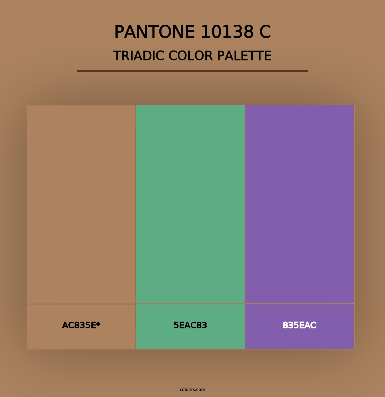 PANTONE 10138 C - Triadic Color Palette