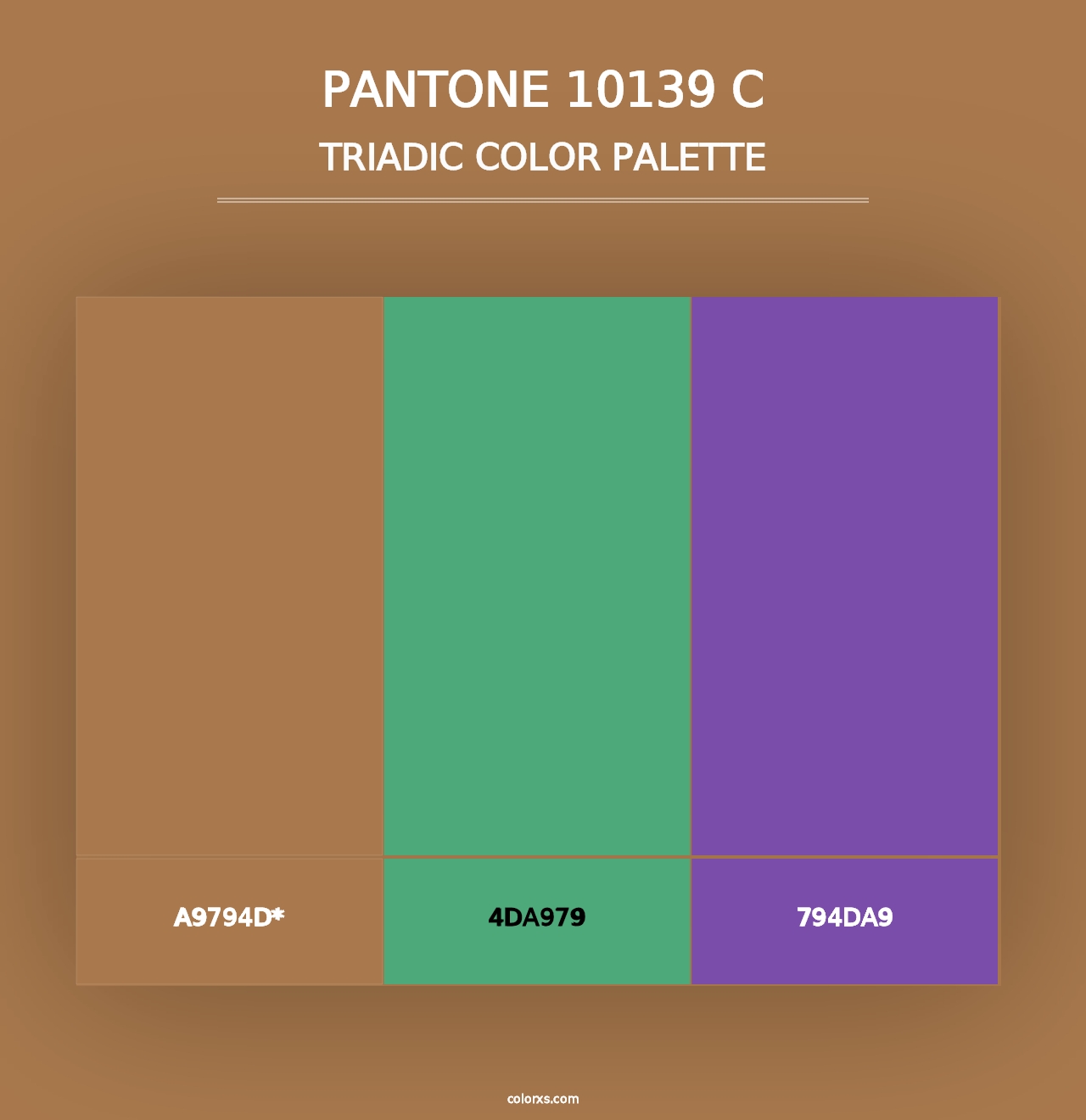 PANTONE 10139 C - Triadic Color Palette