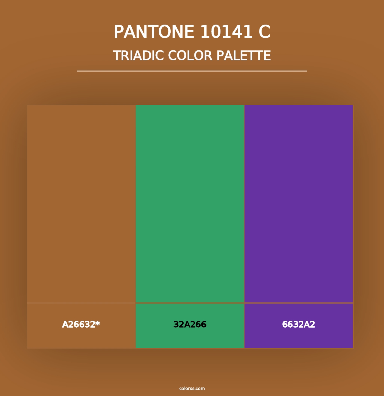 PANTONE 10141 C - Triadic Color Palette