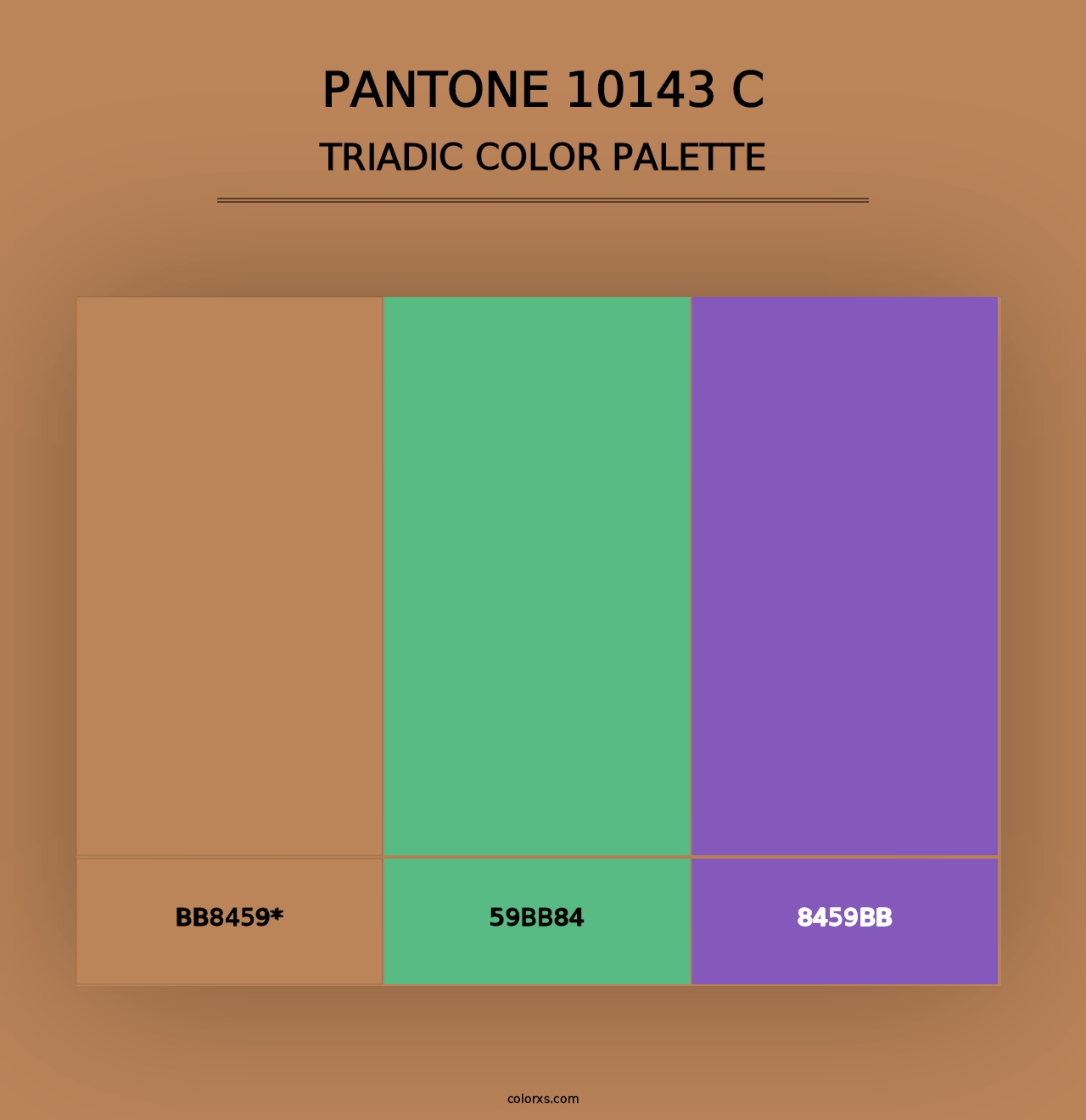 PANTONE 10143 C - Triadic Color Palette