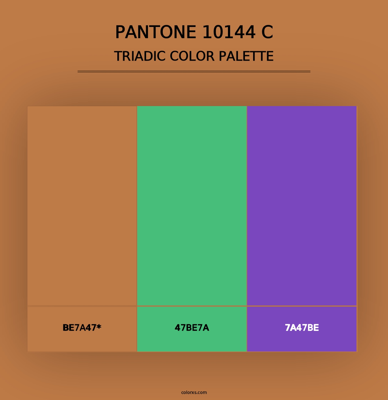 PANTONE 10144 C - Triadic Color Palette