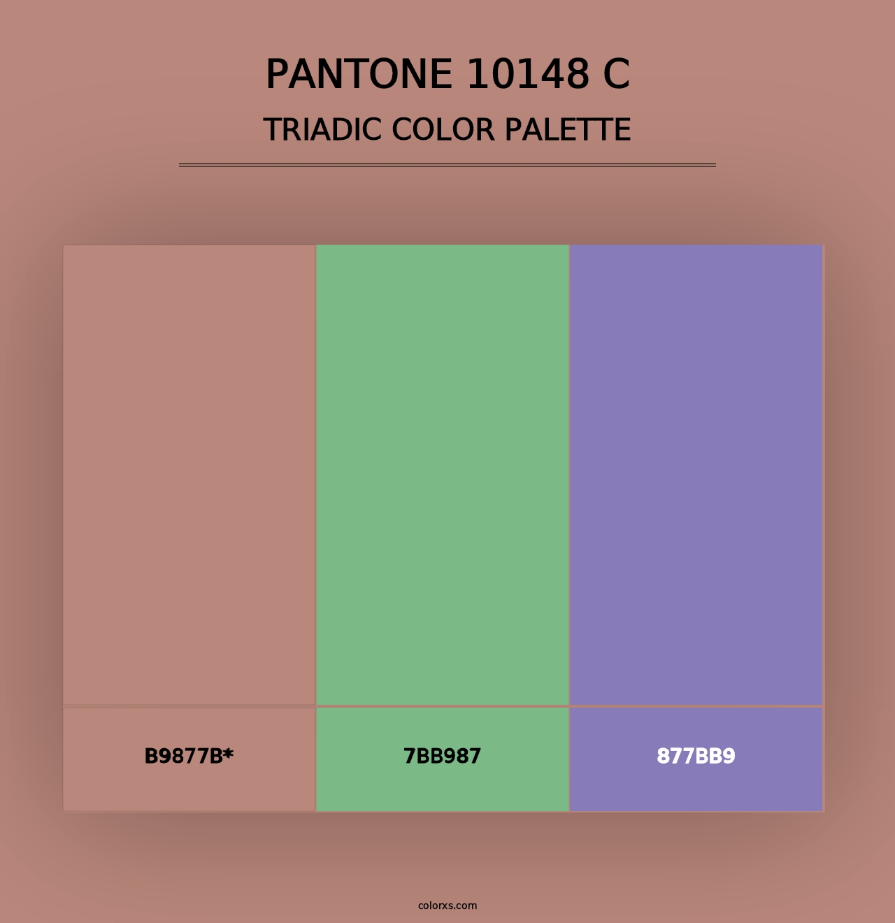 PANTONE 10148 C - Triadic Color Palette