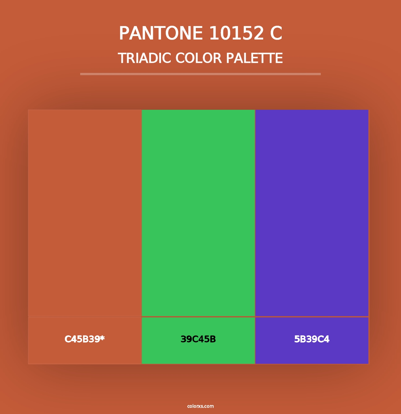 PANTONE 10152 C - Triadic Color Palette