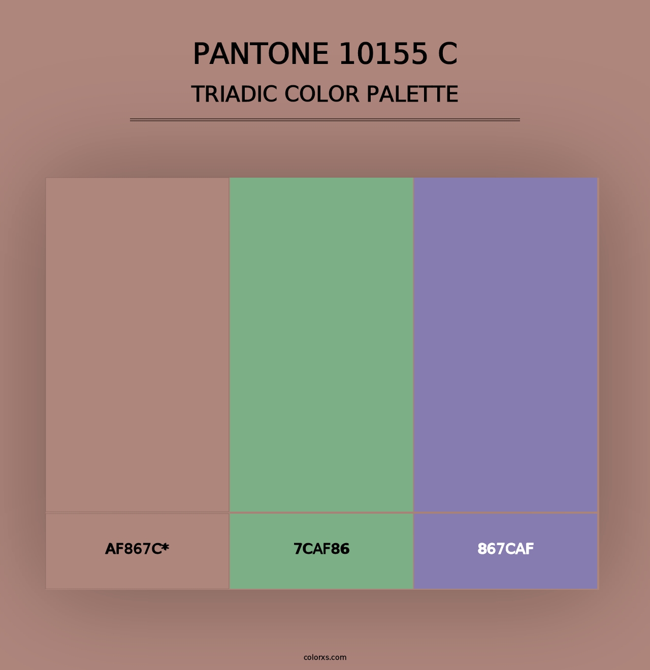 PANTONE 10155 C - Triadic Color Palette