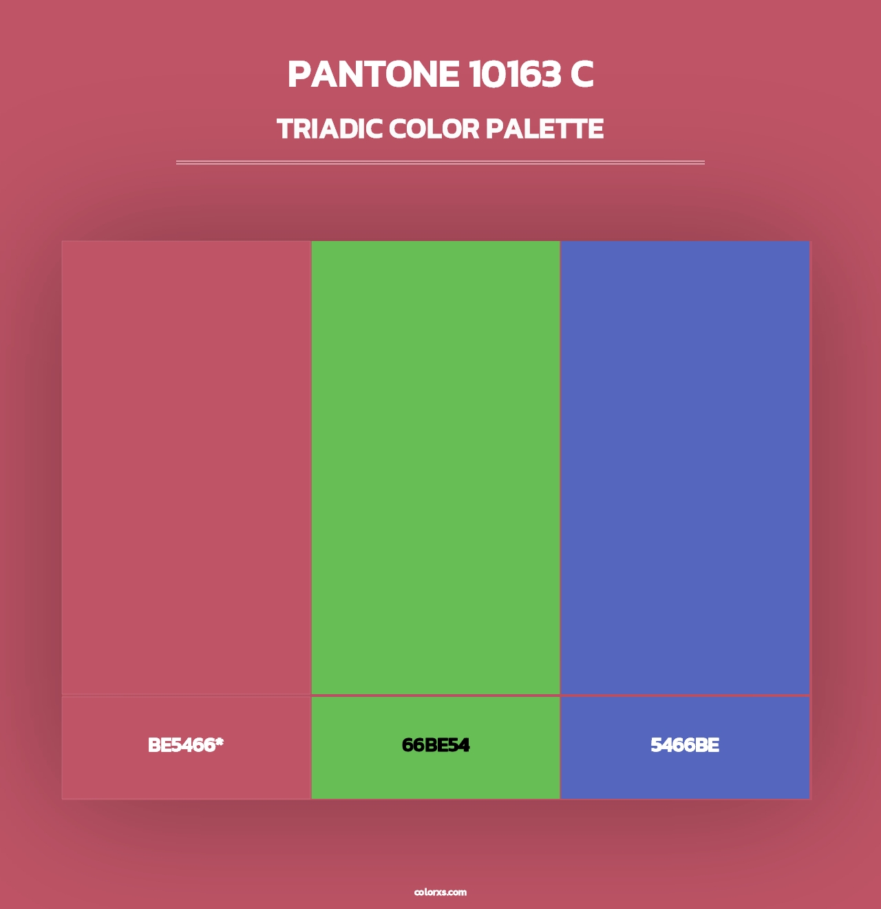 PANTONE 10163 C - Triadic Color Palette