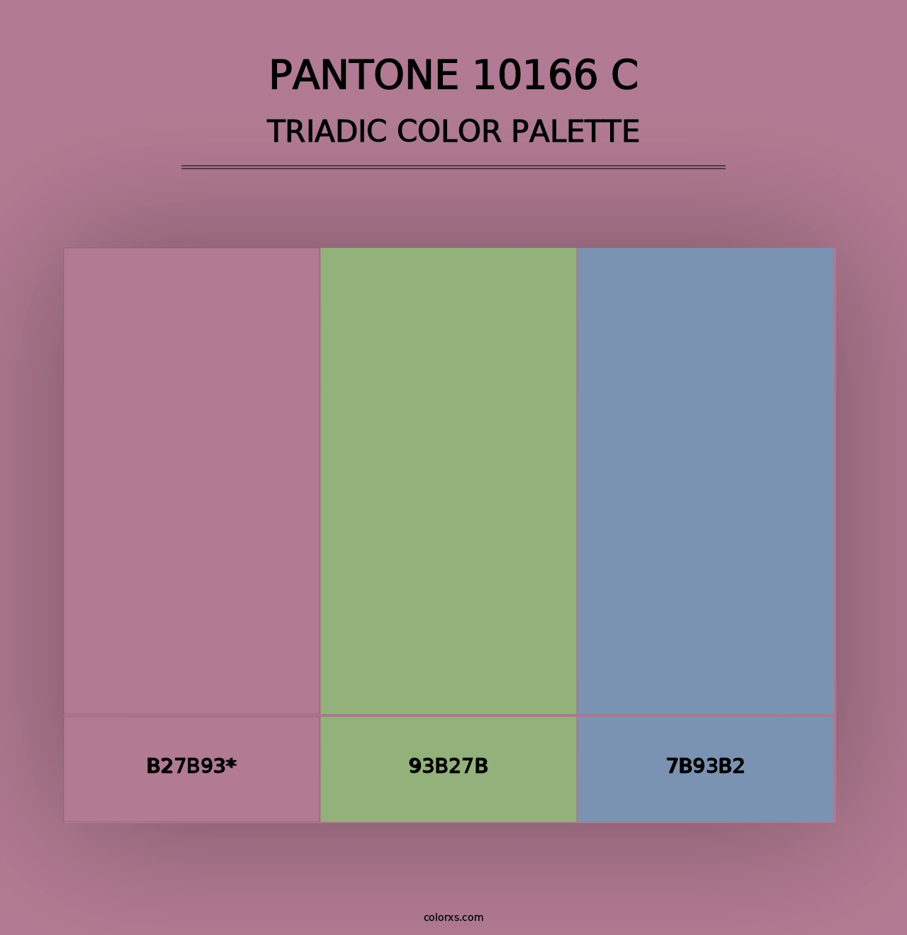 PANTONE 10166 C - Triadic Color Palette