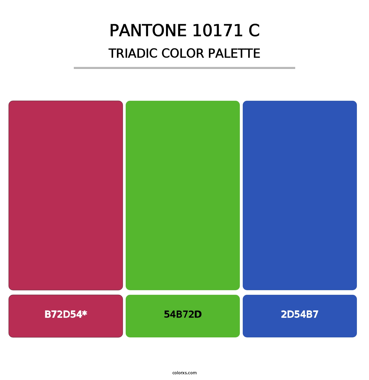 PANTONE 10171 C - Triadic Color Palette